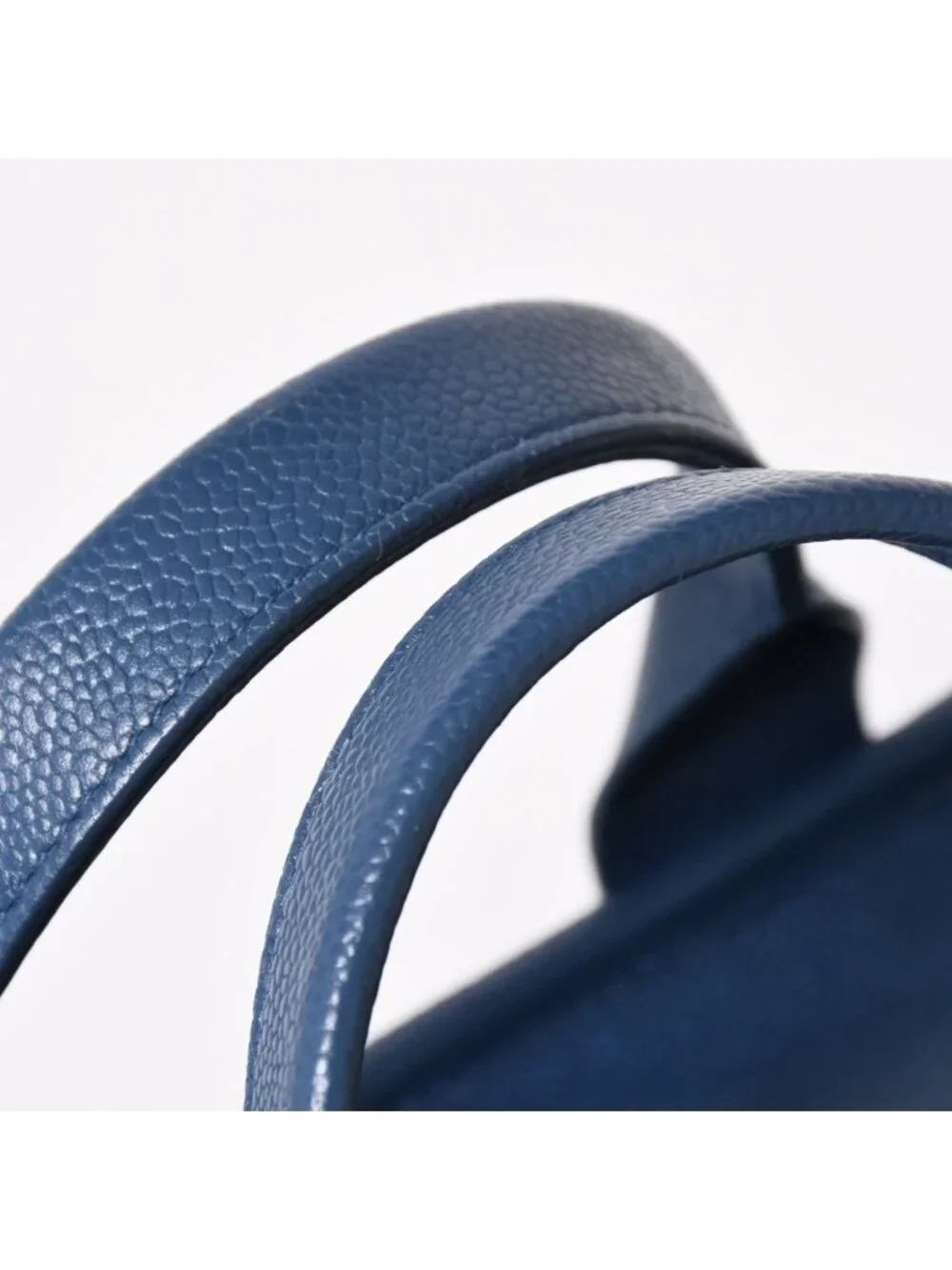 Chanel Deauville Line Chain Shoulder Bag CC Logo Caviar Leather Blue